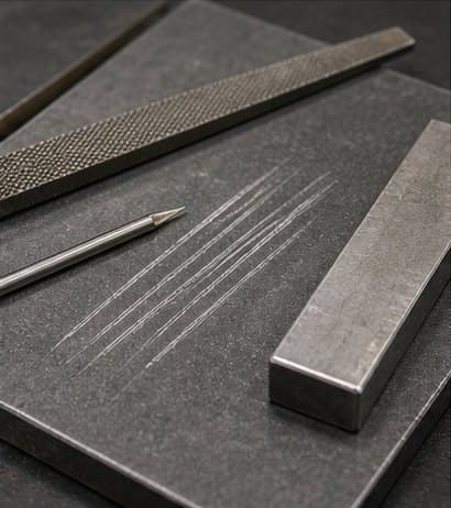 Hardness: Why a File Can Scratch a Nail (But Not the Other Way Around) engineering article visual