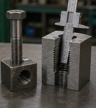 Minimum Thread Engagement: How Deep Must a Tapped Hole Be? engineering article visual