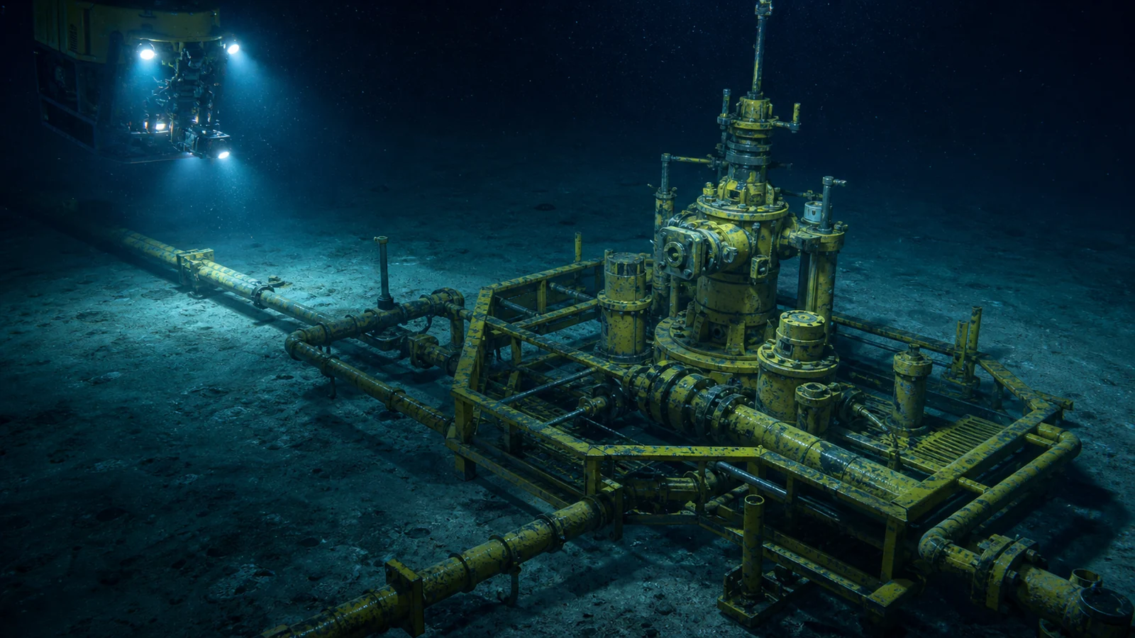 Generic subsea tree and ROV on the seabed